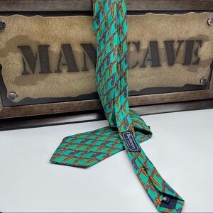 Burberry Green Novelty Belts Silk Tie‎